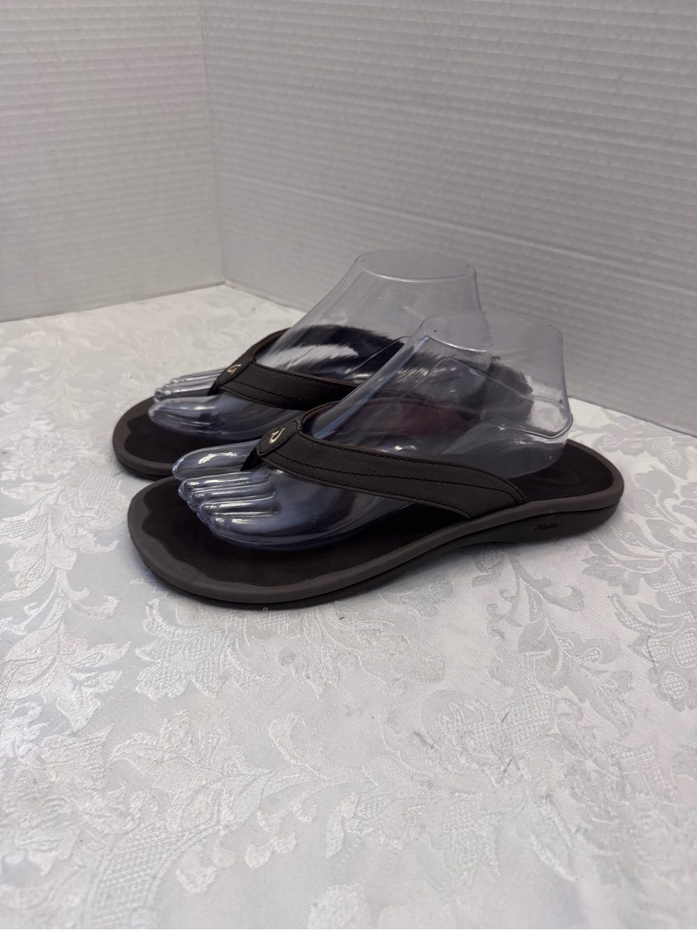 Olukai Ohana Women’s 10 Beach Sandals Flip Flop Slides Dark Java Comfort Resort